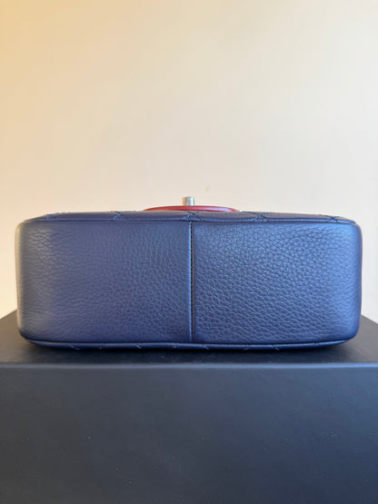 Pre-owned Chanel Archi Chic Navy Blue Leather Flap Bag