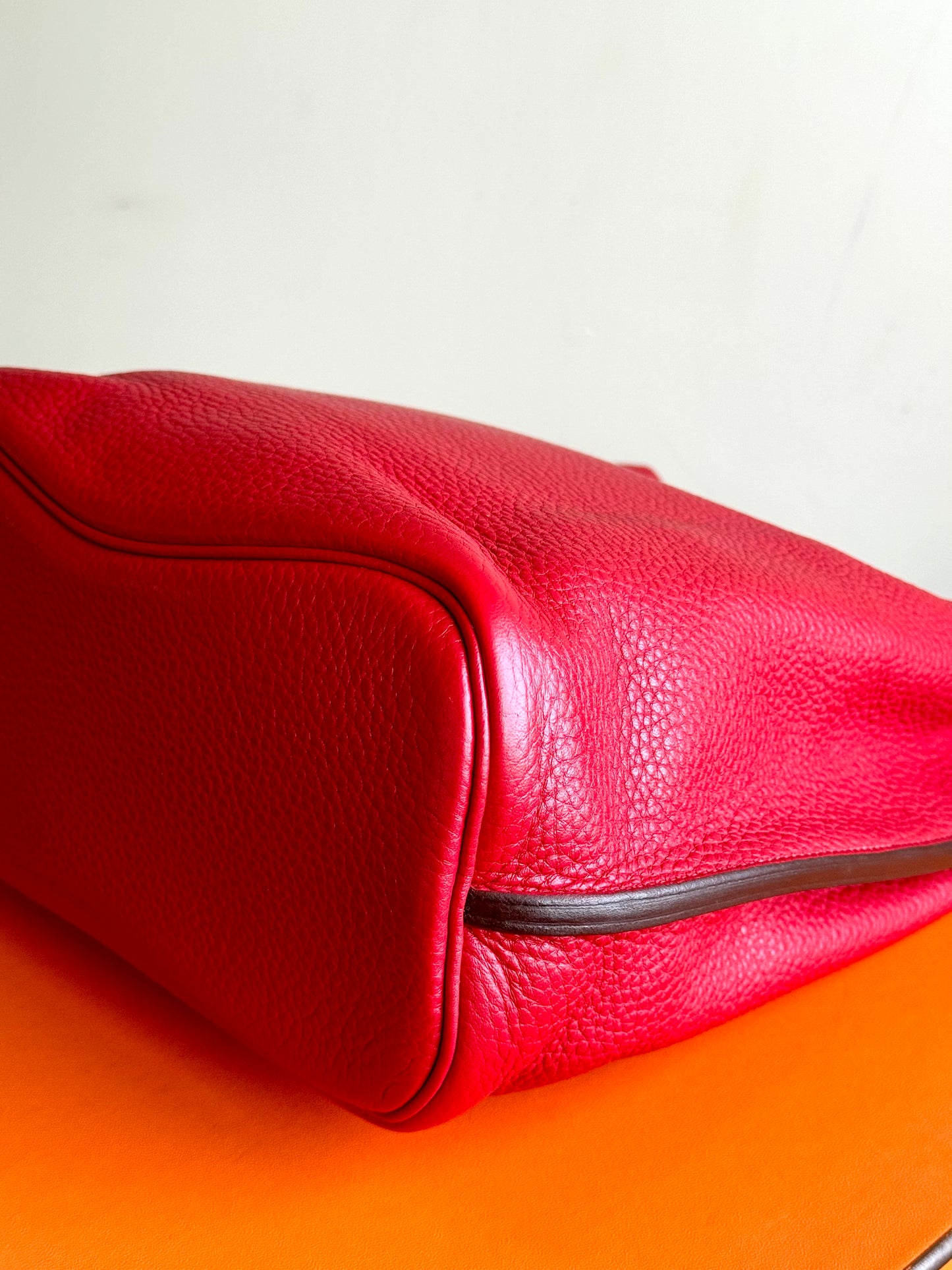 Pre-owned Hermès So Kelly 26 Red Togo Shoulder Bag