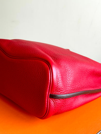Pre-owned Hermès So Kelly 26 Red Togo Shoulder Bag