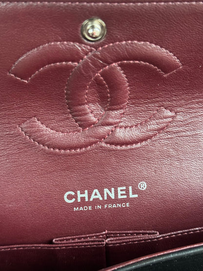 Pre-owned Chanel Timeless Classic Medium Black Lambskin Flap Bag