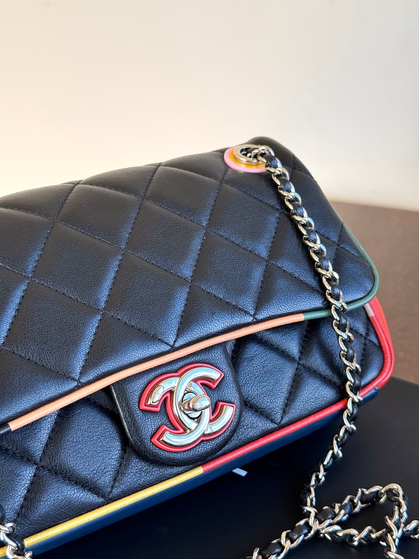 Pre-owned Chanel Timeless Medium Cuba Color Lambskin Flap Bag