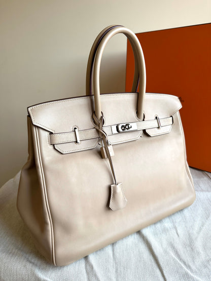 Pre-owned Hermès Birkin 35 Trench Swift Leather Bag