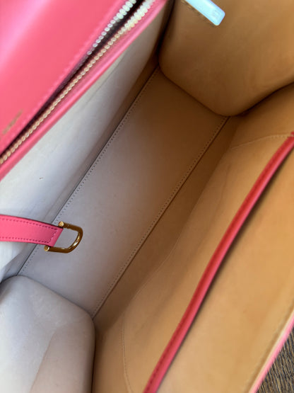 Pre-owned Delvaux Tempête MM Salmon Pink Crocodile Leather Bag