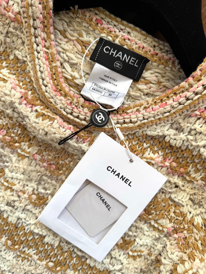 Pre-owned Chanel Paris-Cuba Caramello Tweed Dress