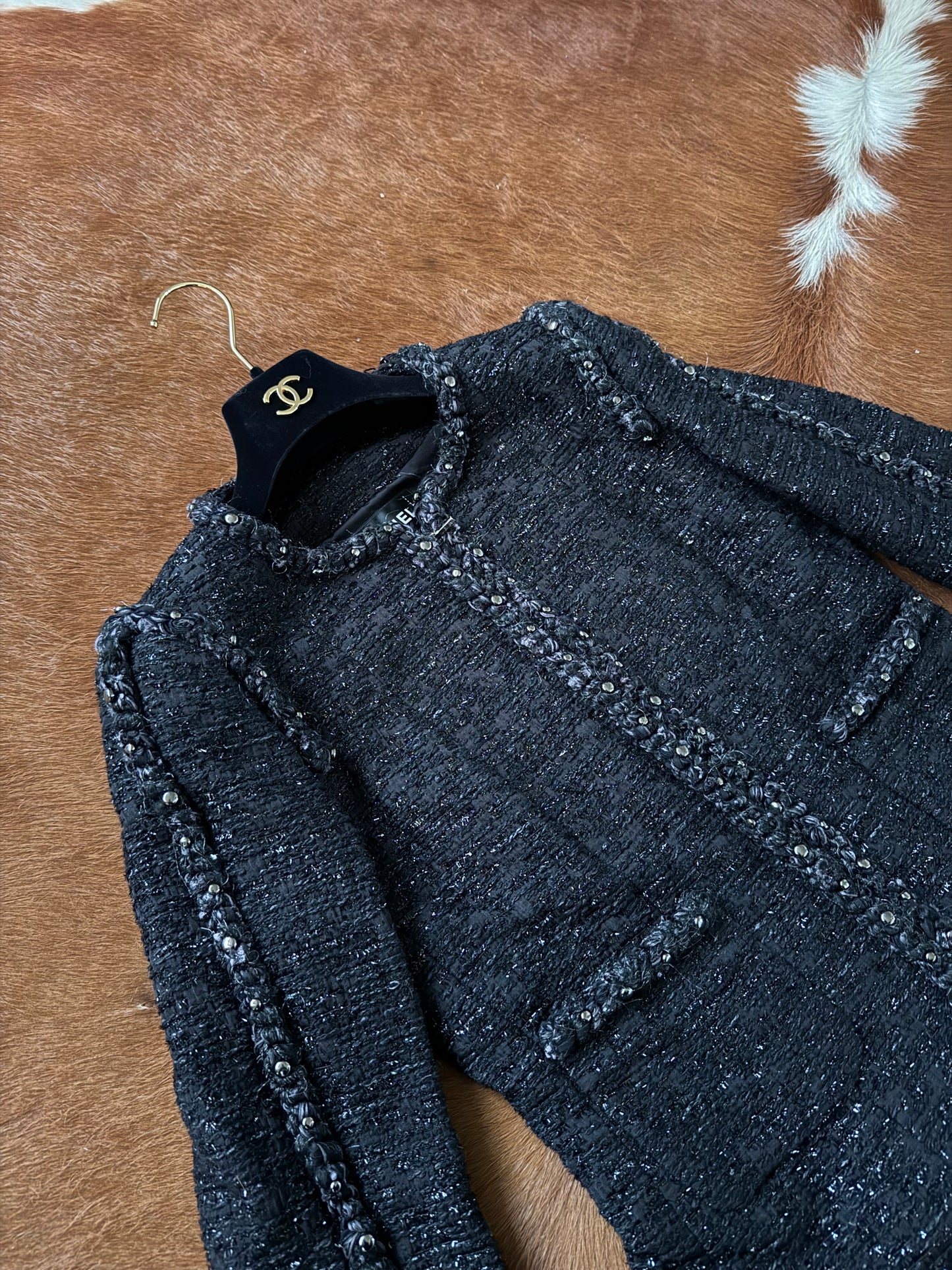 Pre-owned Chanel Paris Dallas Black Tweed Jacket