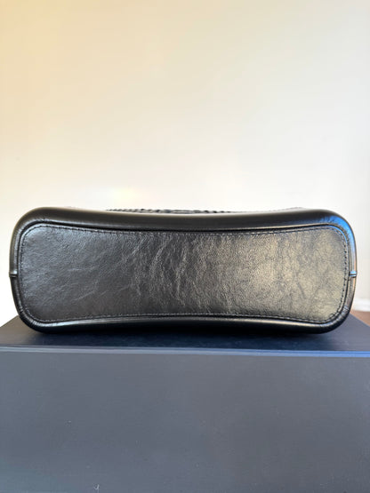 Pre-owned Chanel Gabrielle Medium Black Python Leather Hobo Bag Limited Edition