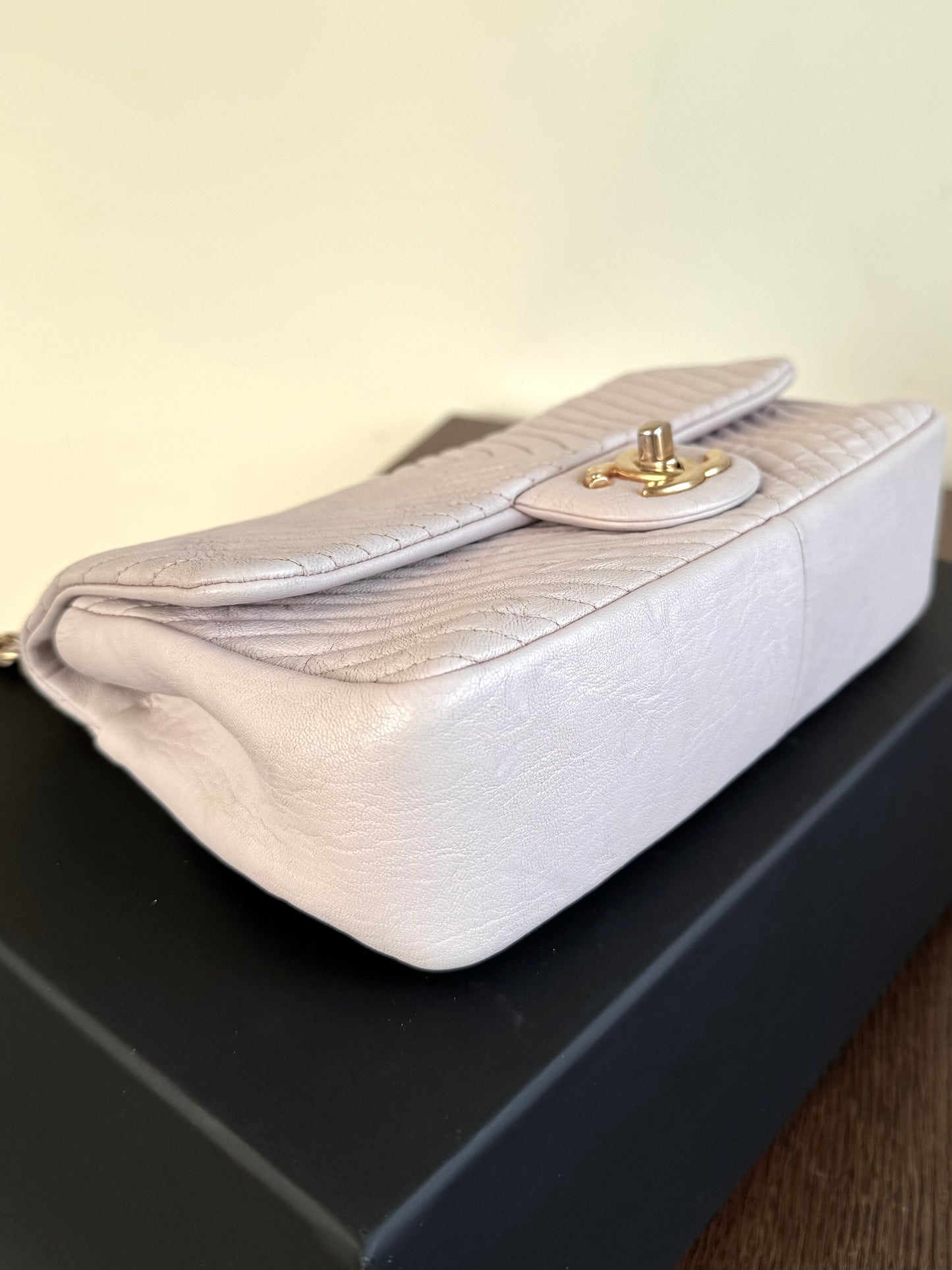 Pre-owned Chanel Timeless Small Light Rose Calfskin Flap Bag