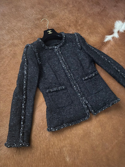 Pre-owned Chanel Paris Dallas Black Tweed Jacket