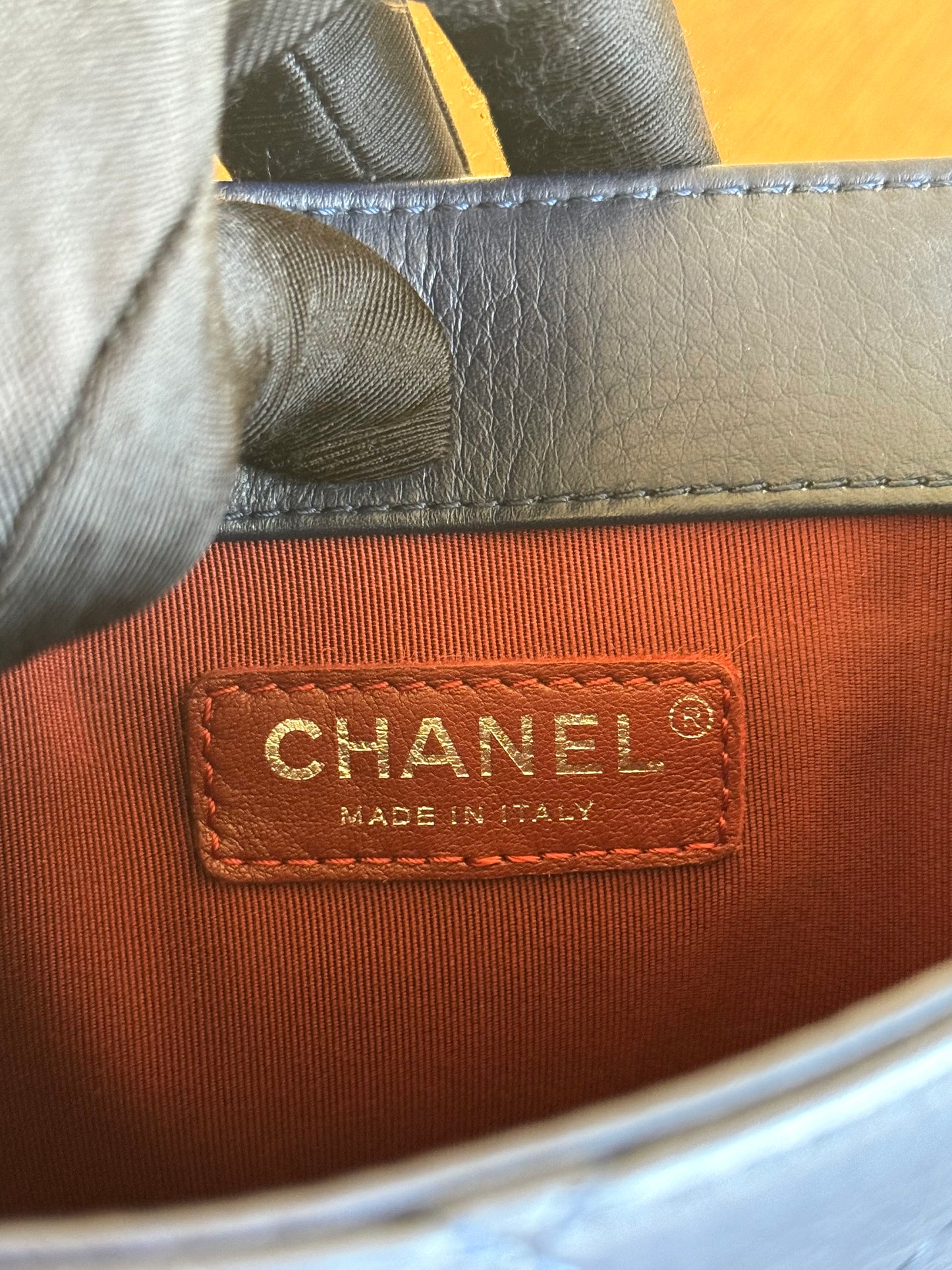 Pre-owned Chanel Archi Chic Navy Blue Leather Flap Bag