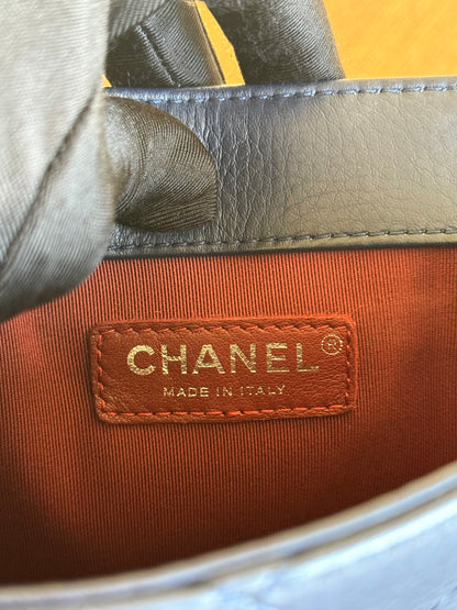 Pre-owned Chanel Archi Chic Navy Blue Leather Flap Bag
