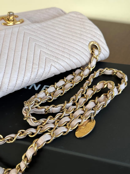 Pre-owned Chanel Timeless Small Light Rose Calfskin Flap Bag