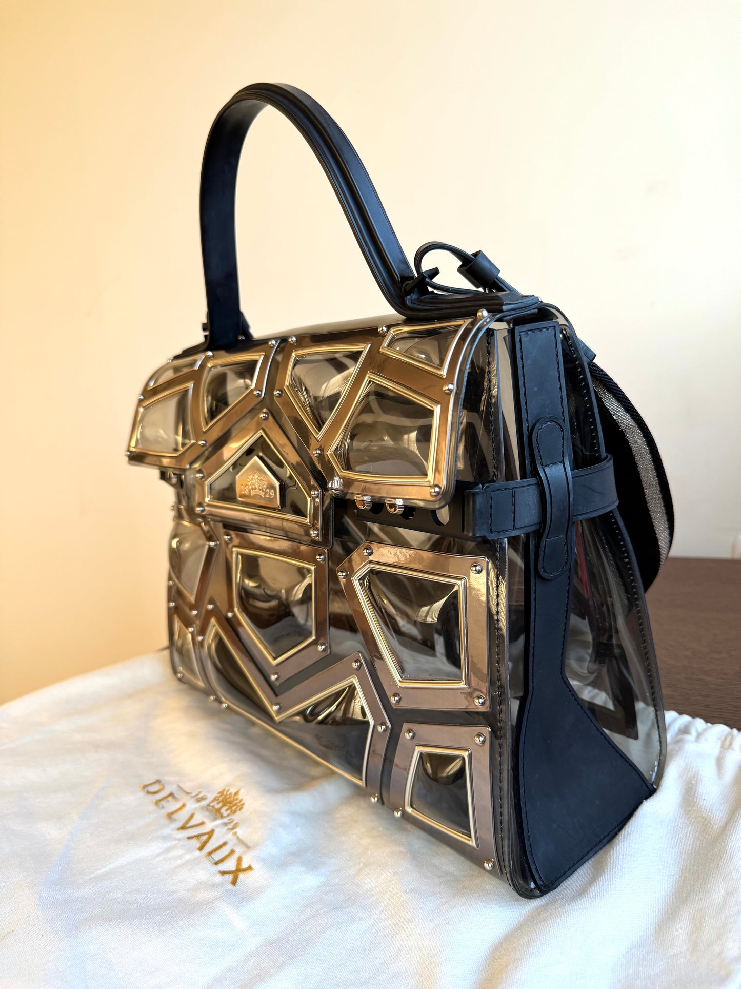 Pre-owned Delvaux Tempête Gladiator Metal Plastic Bag Limited Edition