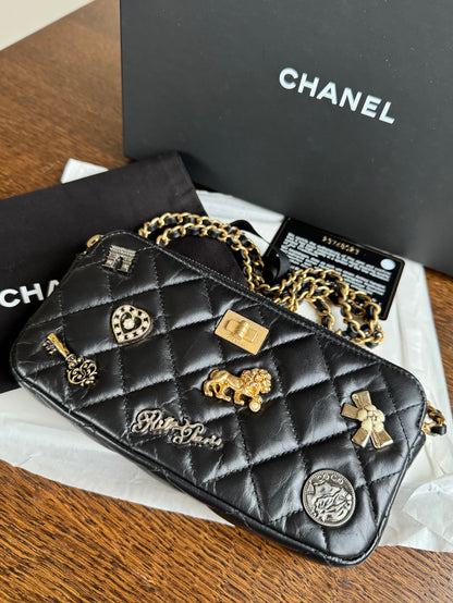 Pre-owned Chanel 2.55 Chain Wallet Lucky Charms Clutch Bag