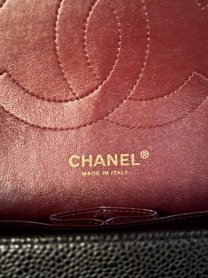 Pre-owned Chanel Timeless Classic Jumbo Black Caviar Flap Bag