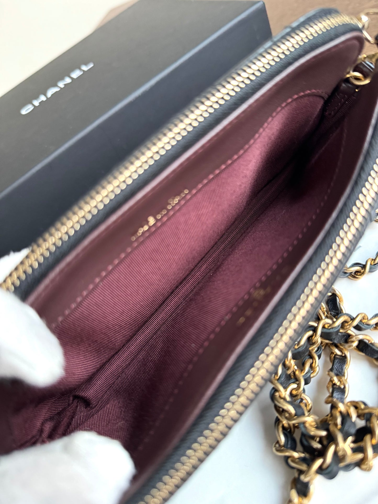 Pre-owned Chanel 2.55 Chain Wallet Lucky Charms Clutch Bag