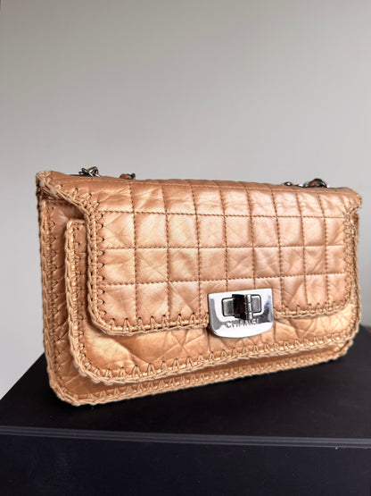 Pre-owned Chanel Chocolat Quilt Reissue Gold Leather Flap Bag