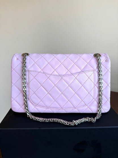 Pre-owned Chanel 2.55 Reissue 226 Large Pink Leather Flap Bag