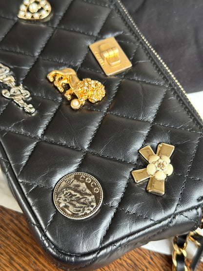 Pre-owned Chanel 2.55 Chain Wallet Lucky Charms Clutch Bag