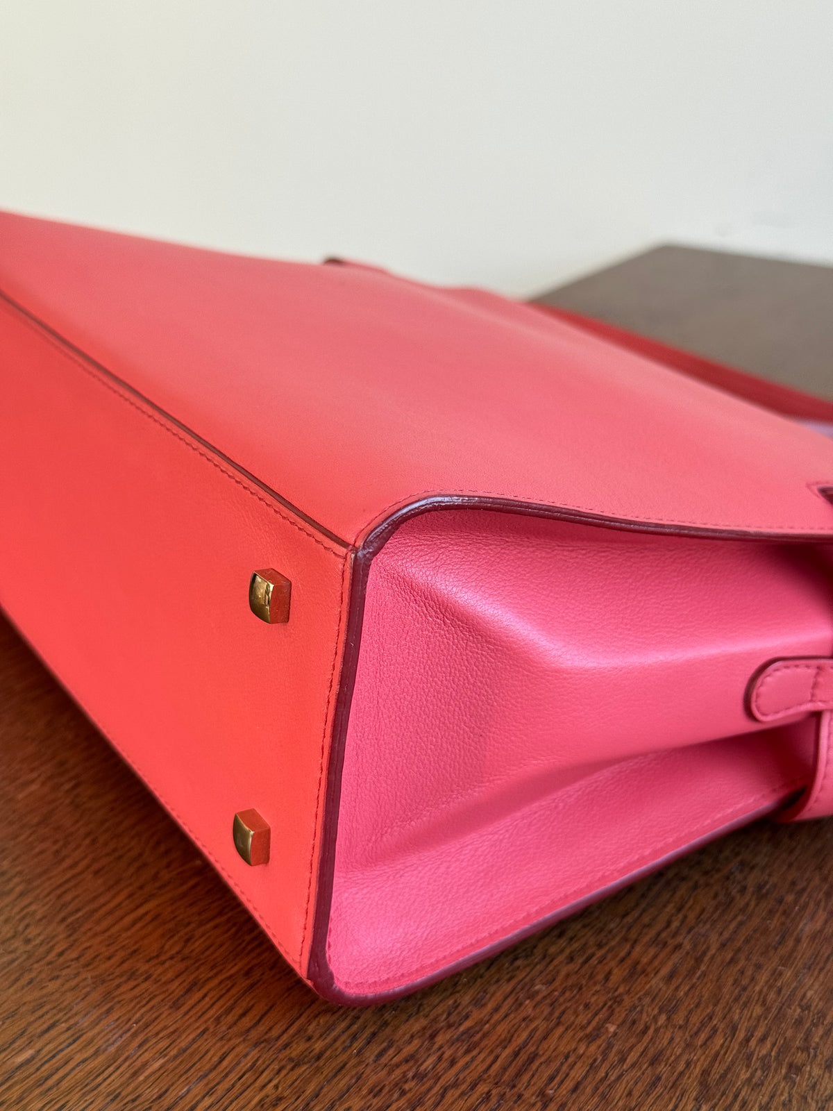 Pre-owned Delvaux Tempête MM Salmon Pink Crocodile Leather Bag