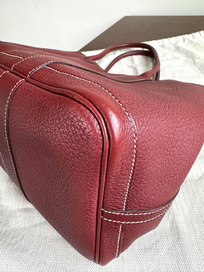 Pre-owned Hermès Garden Party 36 Burgundy Negonda Leather Tote Bag