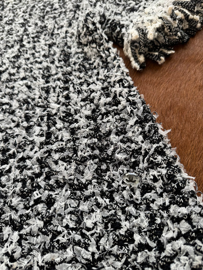 Pre-owned Chanel Black White Cotton Silk Dress