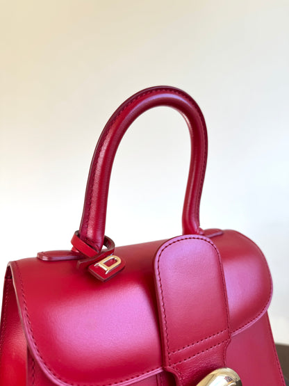 Pre-owned Delvaux Brillant Mini Red Box Calf Bag