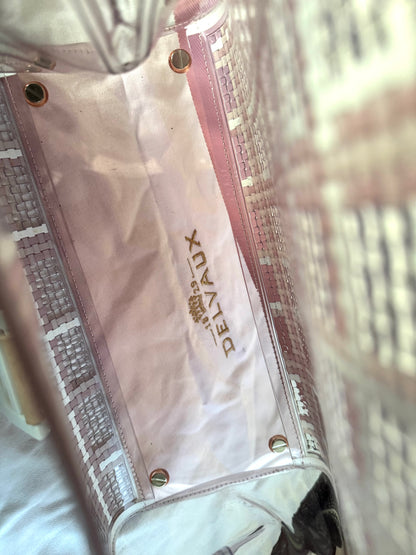 Pre-owned Delvaux Vinyl Gingham The Dreamer Brillant MM Pink Bag
