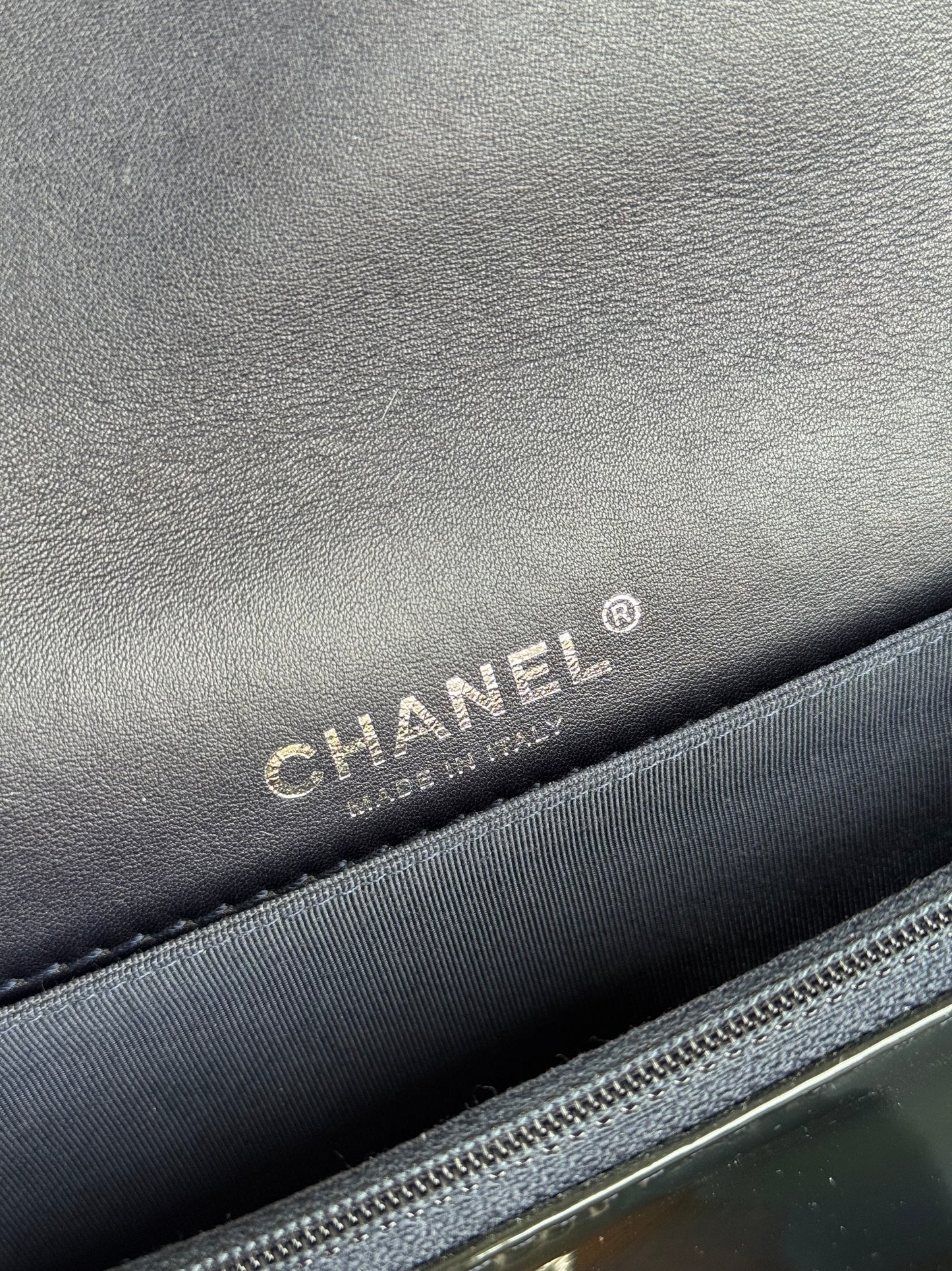 Pre-owned Chanel Boy WOC Black Patent Leather Flap Bag