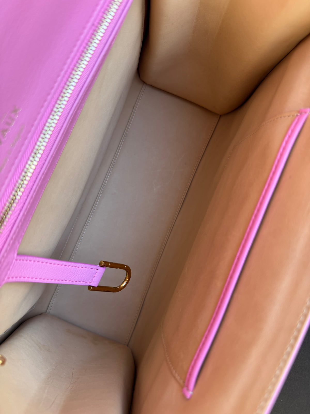Pre-owned Delvaux Tempête GM Flamingo Pink Toile De Crin Leather Bag Limited Edition