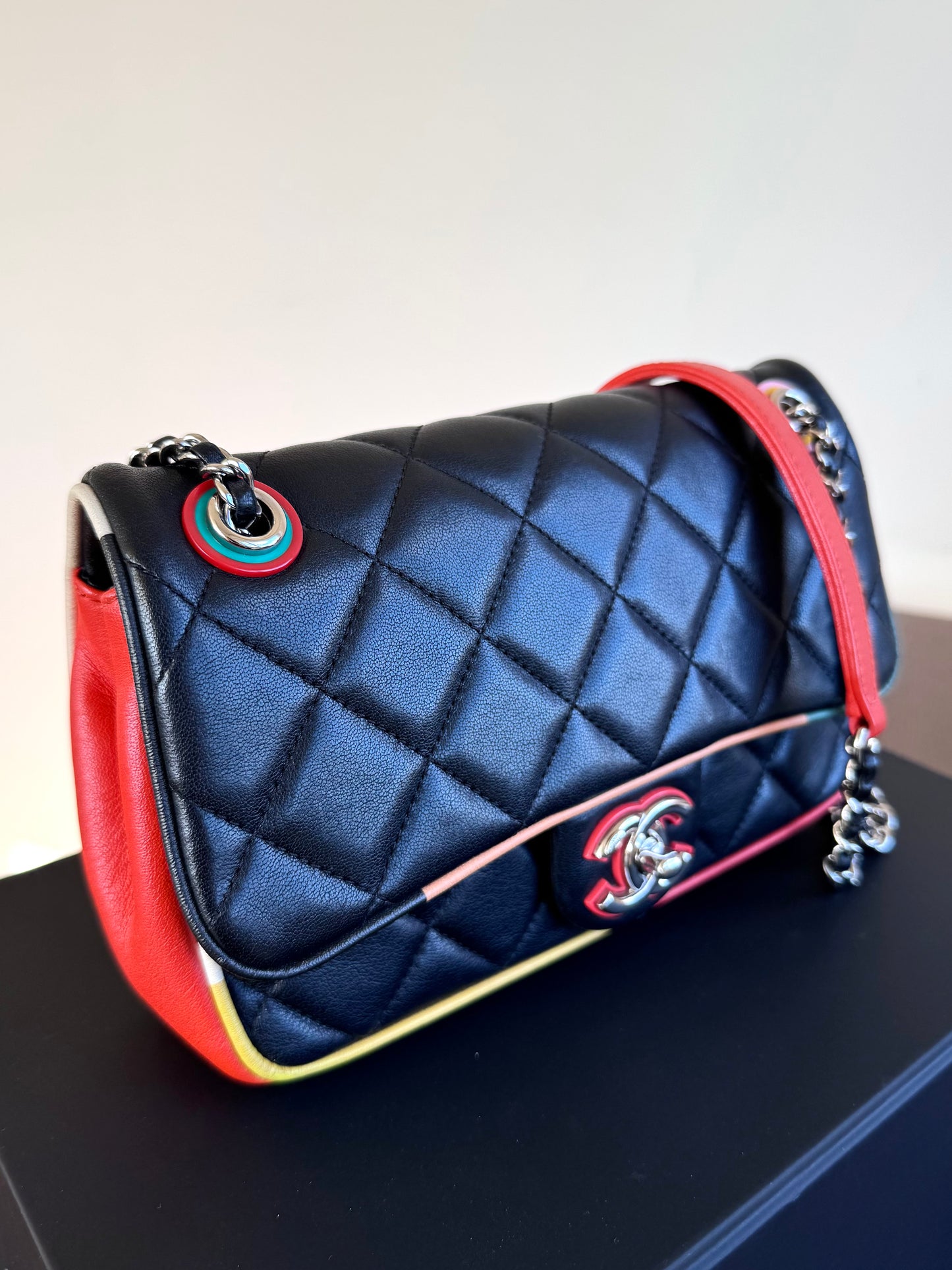 Pre-owned Chanel Timeless Medium Cuba Color Lambskin Flap Bag