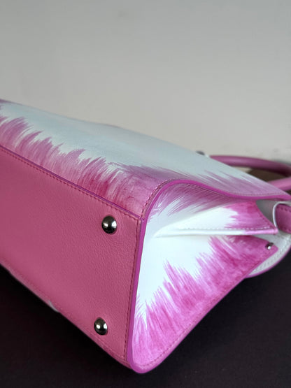 Pre-owned Delvaux Brillant Mini Flamingo Oeillet Leather Bag