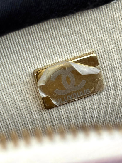 Pre-owned Chanel Like A Wallet Metallic Silver Pink Lambskin Flap Bag