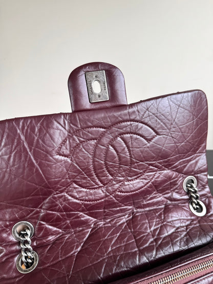 Pre-owned Chanel Portobello Burgundy Aged Calfskin Flap Bag