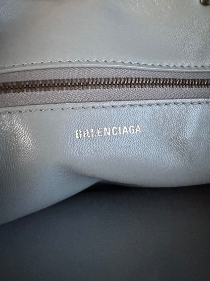 Pre-owned Balenciaga Papier Merino Wool Grey Tote Bag