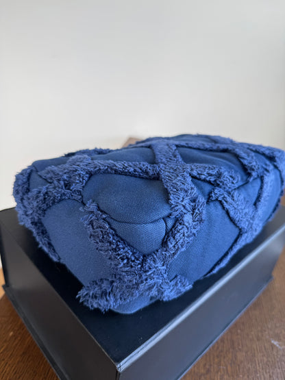 Pre-owned Chanel 19 Small Blue Canvas Flap Bag