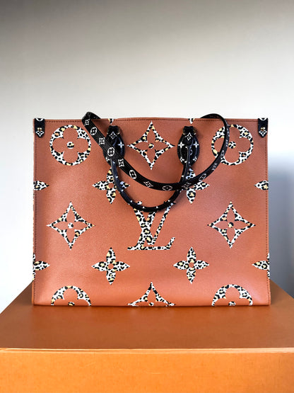 Pre-owned Louis Vuitton OnTheGo GM Jungle Monogram Tote Bag Limited Edition
