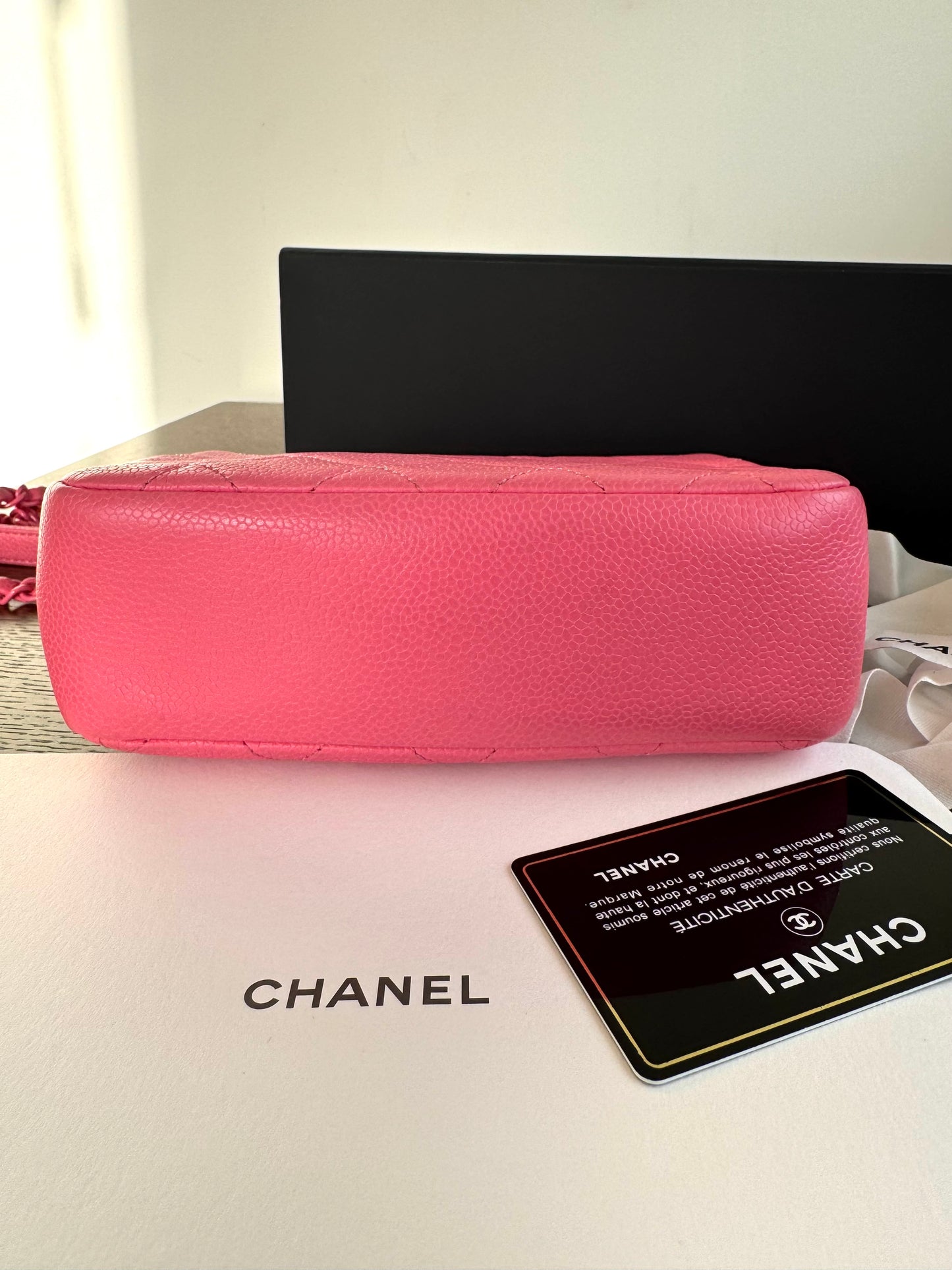 Pre-owned Chanel Timeless Mini Square Incognito Pink Caviar Flap Bag