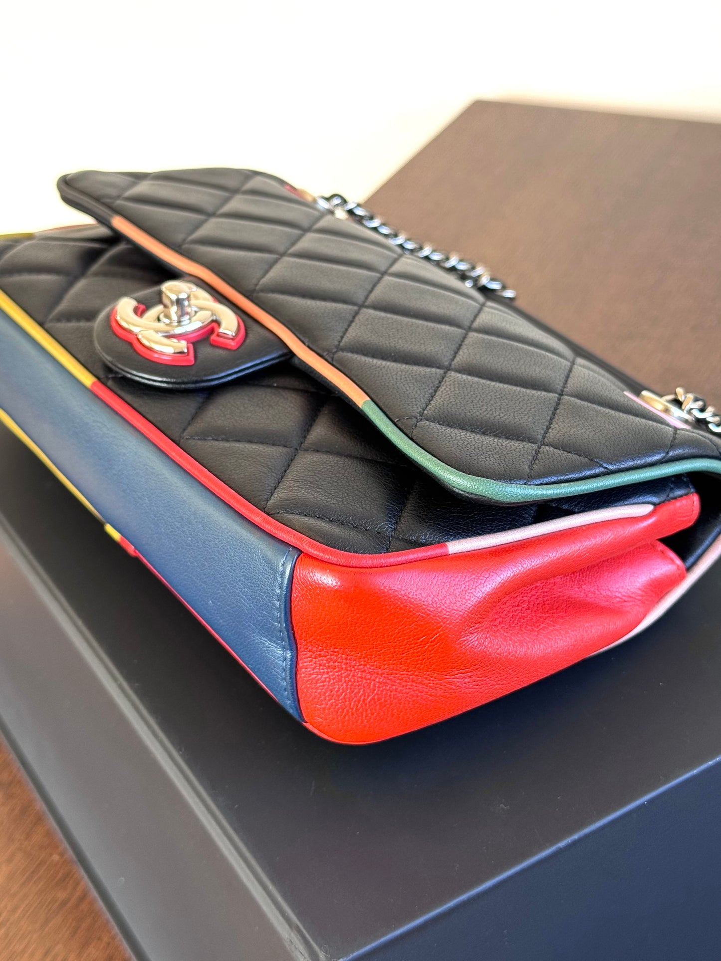 Pre-owned Chanel Timeless Medium Cuba Color Lambskin Flap Bag