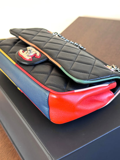 Pre-owned Chanel Timeless Medium Cuba Color Lambskin Flap Bag