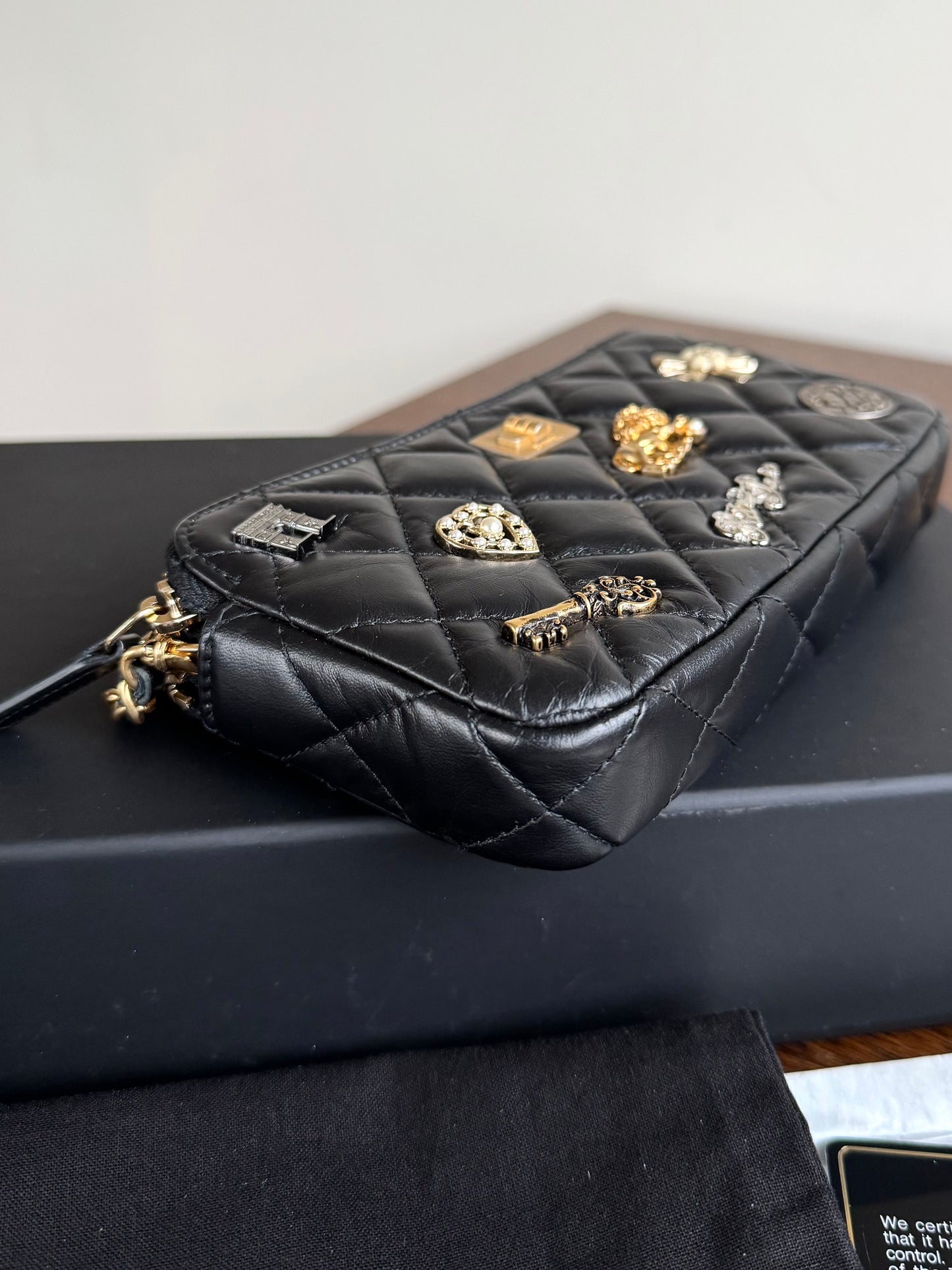 Pre-owned Chanel 2.55 Chain Wallet Lucky Charms Clutch Bag