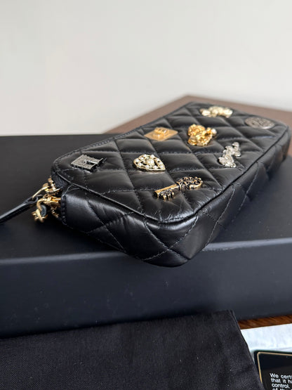 Pre-owned Chanel 2.55 Chain Wallet Lucky Charms Clutch Bag