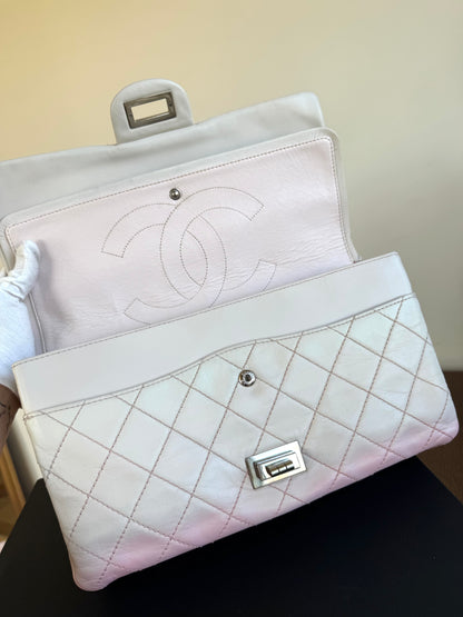 Pre-owned Chanel 2.55 Reissue Maxi 227 Rose Degrade Lambskin Flap Bag
