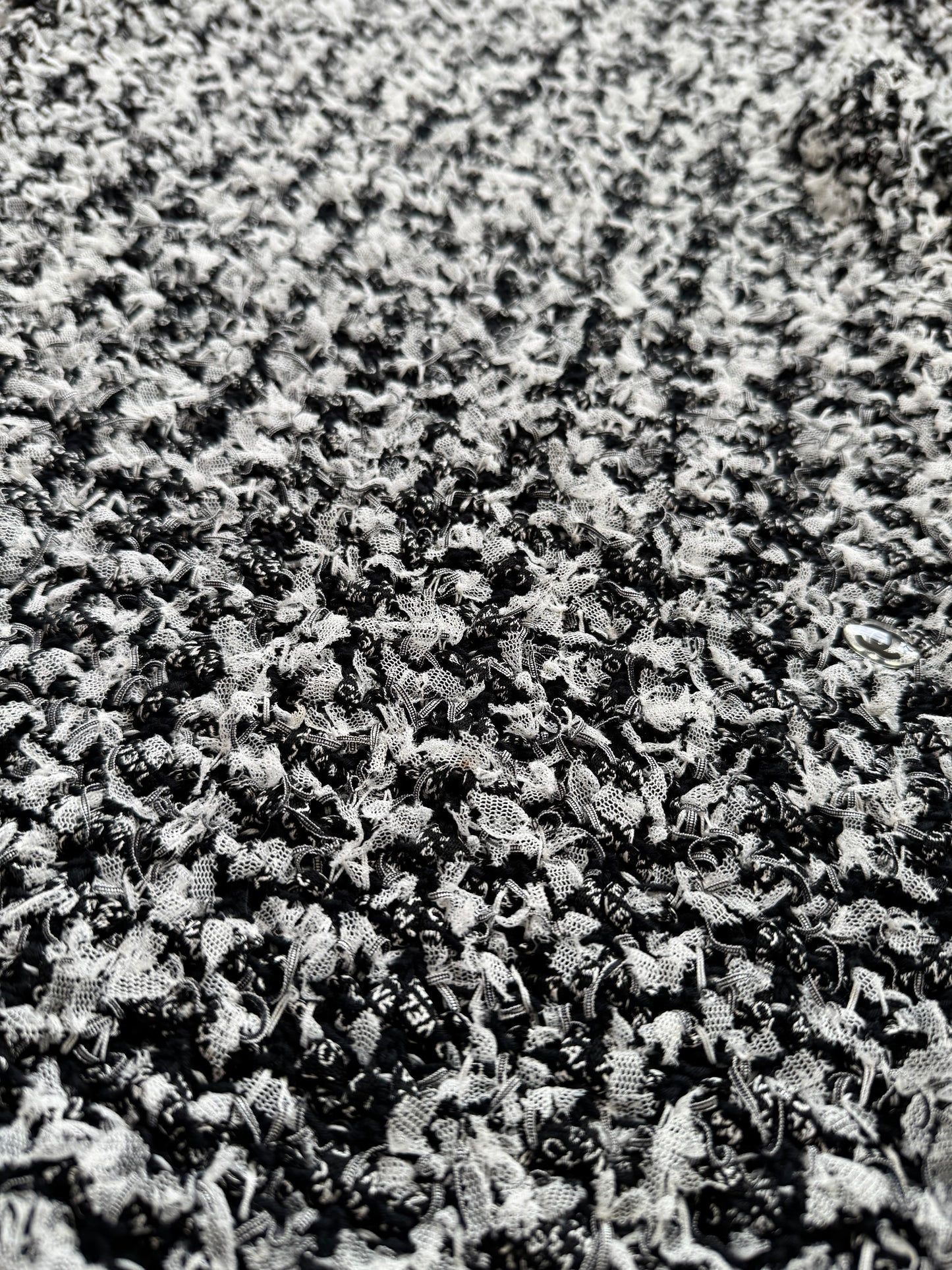 Pre-owned Chanel Black White Cotton Silk Dress