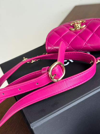 Pre-owned Chanel Multi-Pouching Leather Tweed Belt Waist Bag