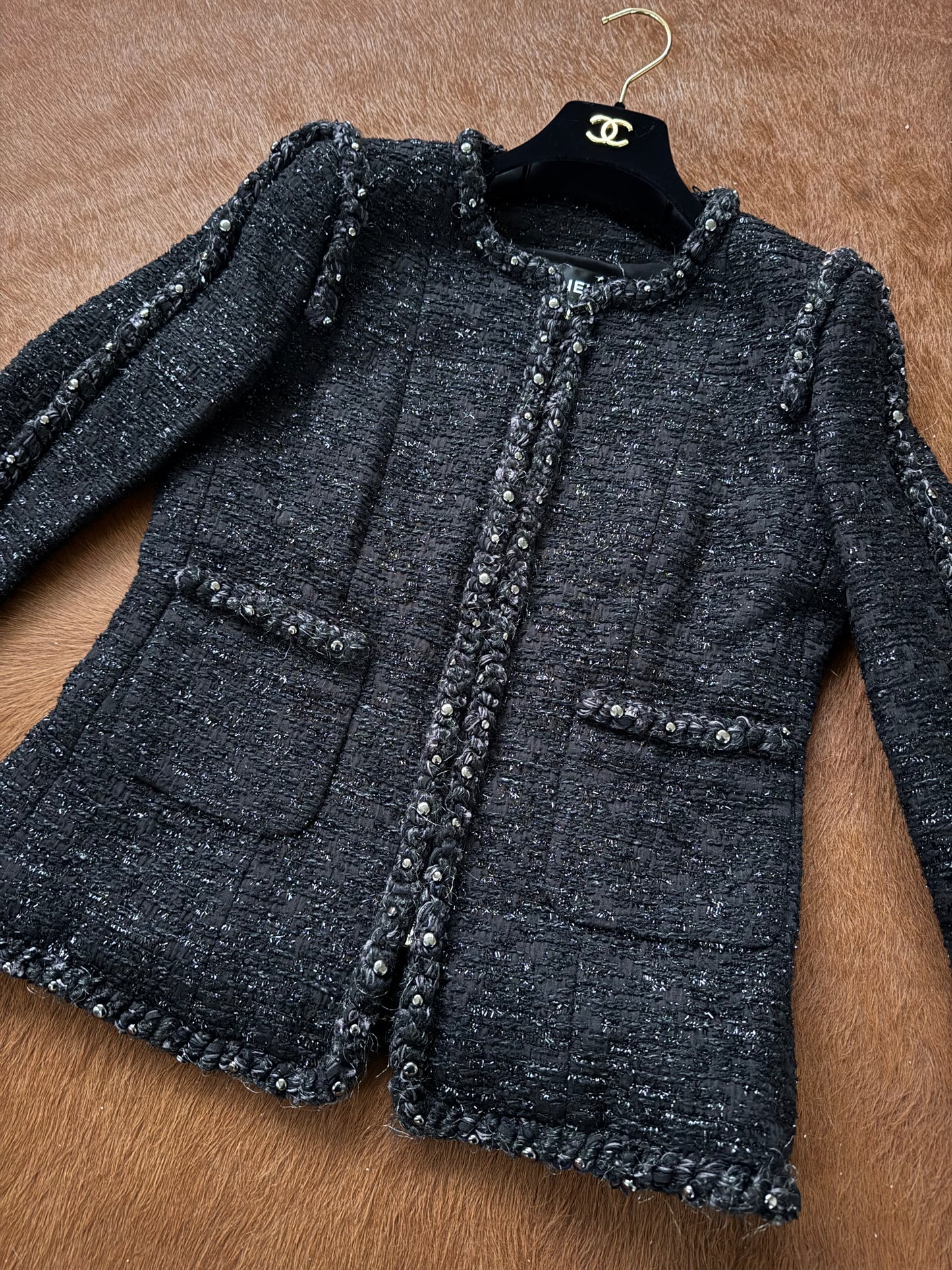Pre-owned Chanel Paris Dallas Black Tweed Jacket