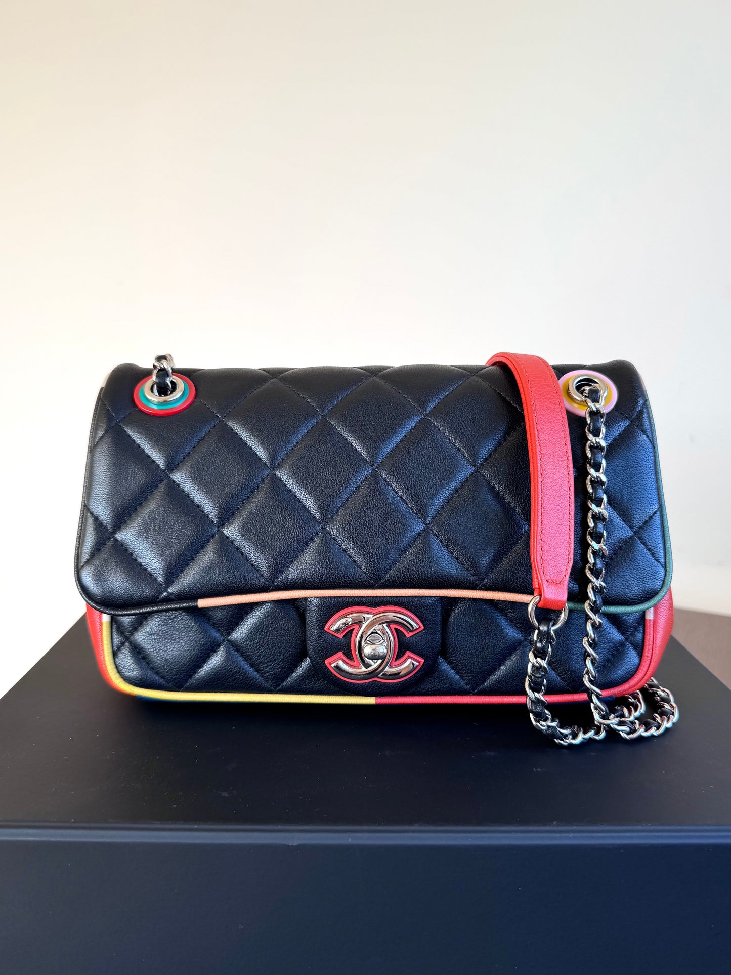 Pre-owned Chanel Timeless Medium Cuba Color Lambskin Flap Bag