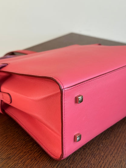 Pre-owned Delvaux Tempête MM Salmon Pink Crocodile Leather Bag