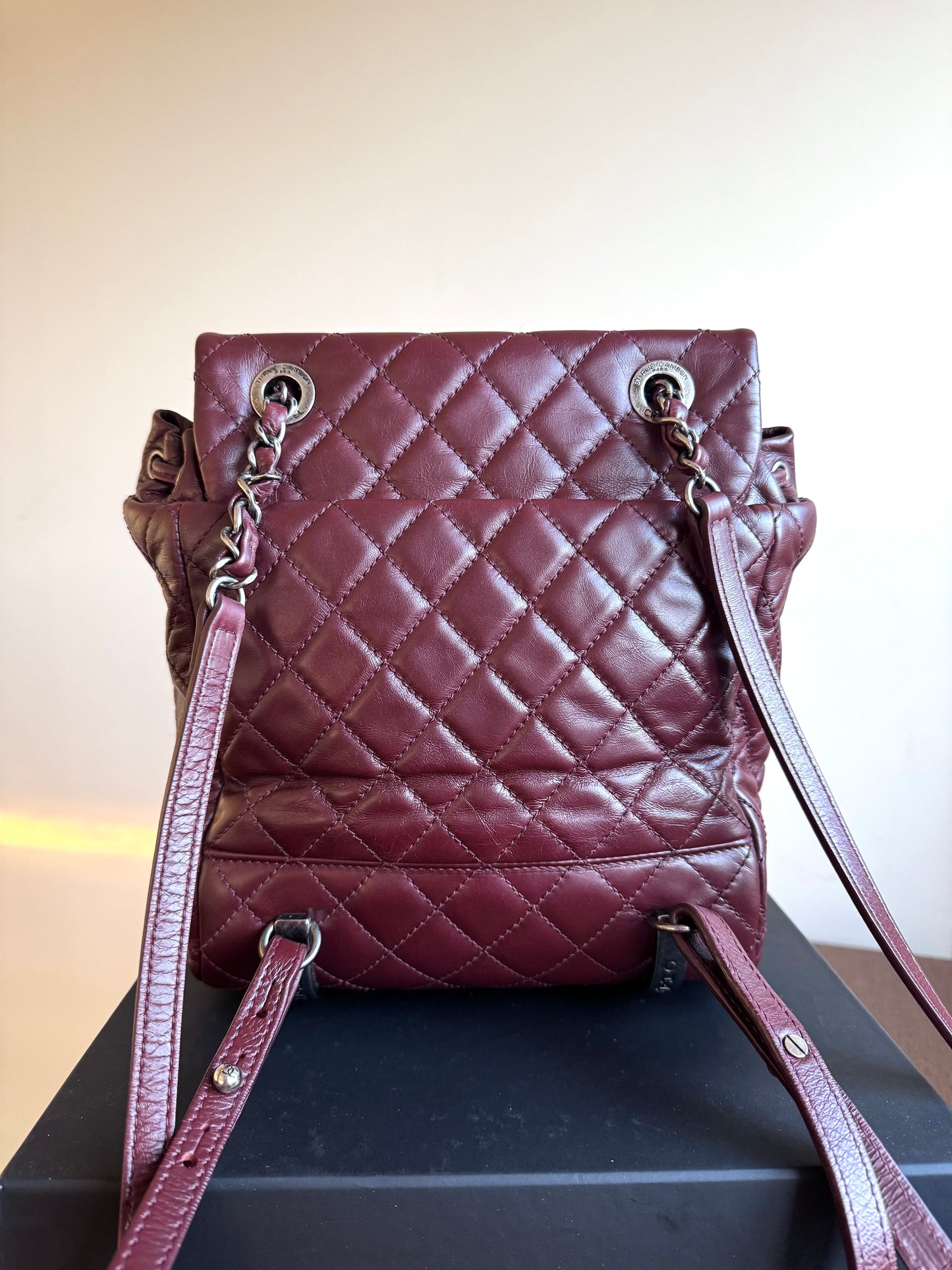 Chanel Paris-Salzburg Mountain Small Burgundy Leather Backpack