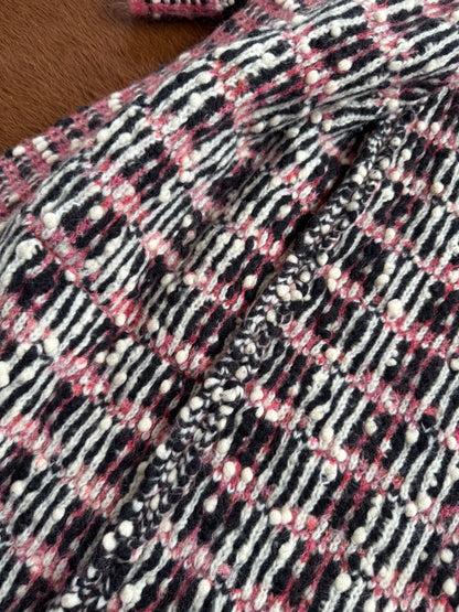 Pre-owned Chanel Paris-Salzburg Black Pink Wool Coat