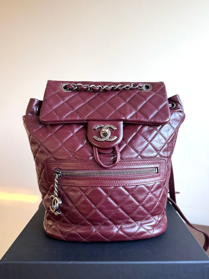 Chanel Paris-Salzburg Mountain Small Burgundy Leather Backpack